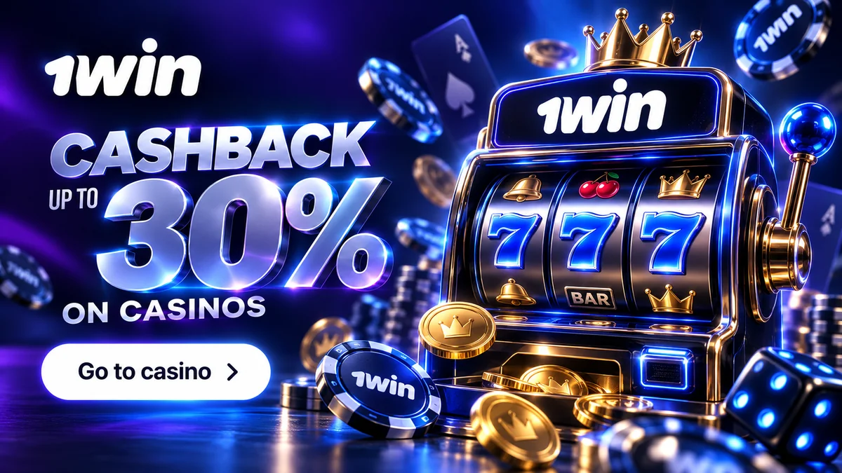 3D slot-machine cashback promotion illustration